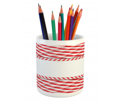 Abstract Xmas Border Pencil Pen Holder