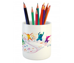 Dancing People Music Pencil Pen Holder