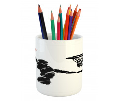 Basketball Player Artwork Pencil Pen Holder