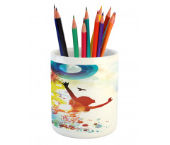 Abstract Woman Pencil Pen Holder