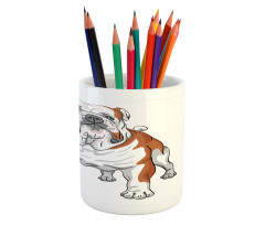 Muscular Dog Pencil Pen Holder