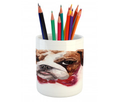 Watercolor Dog Pencil Pen Holder