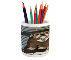 Detective Dog Pencil Pen Holder