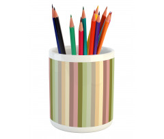 Pastel Colored Bands Pencil Pen Holder