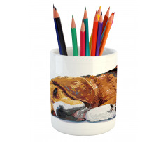 Sleeping Puppy Pencil Pen Holder