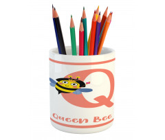 Cartoon Animal Letter Q Pencil Pen Holder