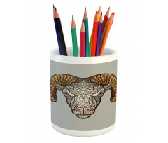 Ram Horns Pencil Pen Holder