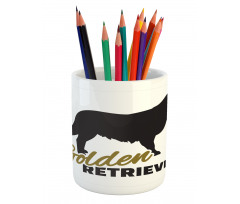 Dog Silhouette Pencil Pen Holder