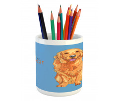 I Love My Dog Pencil Pen Holder