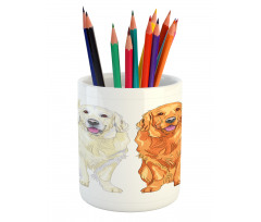 Smiling Dogs Pencil Pen Holder