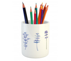 Watercolor Rural Herbs Pencil Pen Holder