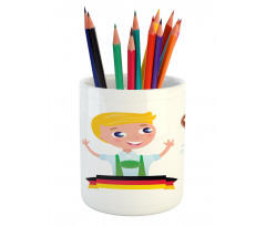 Bavarian Boy Oktoberfest Pencil Pen Holder