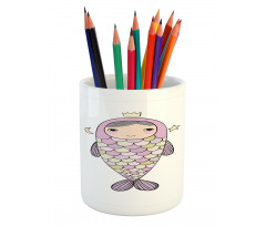 Girl in Fish Costume Pencil Pen Holder