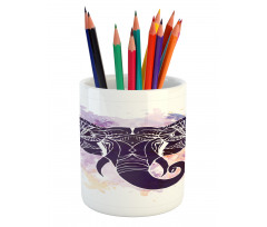 Watercolor Elephant Pencil Pen Holder