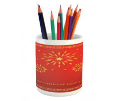 Lunar Oriental Festival Pencil Pen Holder