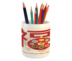 Dinner Pencil Pen Holder