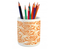 Romantic Love Flowers Pencil Pen Holder