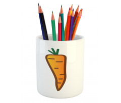 Carrot Drawing Pencil Pen Holder