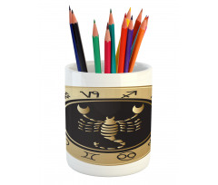 Signs Circle Pencil Pen Holder