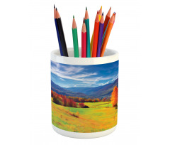 Alpine Mountain Design Pencil Pen Holder