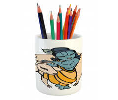 Ancient Character Playing Pencil Pen Holder