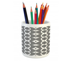 Wavy Lines Op Art Pencil Pen Holder