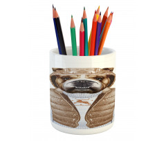 Puppy in a down Vest Pencil Pen Holder