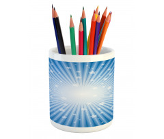 Retro Burst Stars Pencil Pen Holder