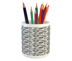 Greyscale Garden Art Pencil Pen Holder