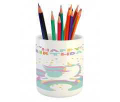 Horse with Rainbow Pencil Pen Holder