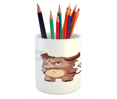 Funny Baby Bull Pencil Pen Holder