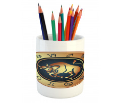 Circle Bull Pencil Pen Holder