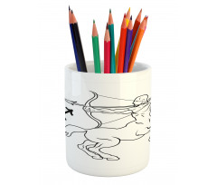 Centaur with Bow Pencil Pen Holder