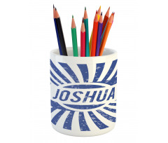 Navy Blue Worn Look Pencil Pen Holder