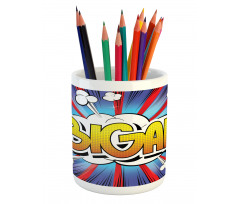 Comic Book Female Name Pencil Pen Holder