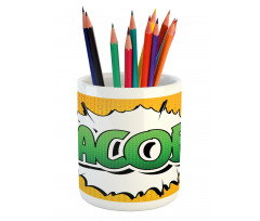 Male Name Comic Burst Pencil Pen Holder