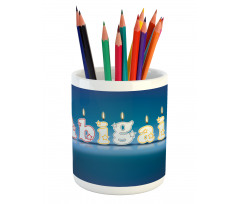 Alphabet Cake Topping Pencil Pen Holder