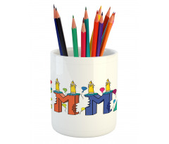 Popular Colorful Name Pencil Pen Holder