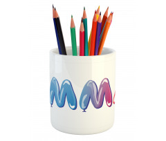 Feminine Balloon Name Pencil Pen Holder