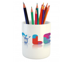 Arrangement of Letters Pencil Pen Holder