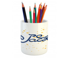 Timeless Modern Letter Motif Pencil Pen Holder