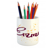 Girl Name Curved Font Pencil Pen Holder