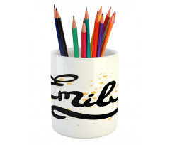 Modern Calligraphic Font Pencil Pen Holder