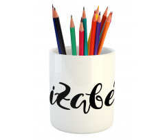 Monochrome Letters Pencil Pen Holder