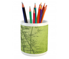 Green Bamboo Growth Pencil Pen Holder