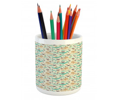 Cartoon Sea Creatures Pencil Pen Holder