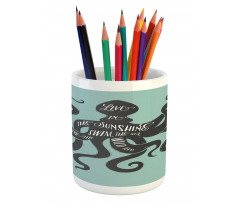 Inspiration Message Graphic Pencil Pen Holder