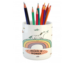 Rainbow Colorful Stars Pencil Pen Holder