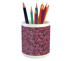 Safari Art Pattern Pencil Pen Holder