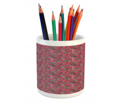 Flamingo Toucan Bird Pencil Pen Holder